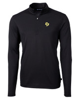 Cal Poly Mustangs Cutter & Buck Virtue Eco Pique Recycled Quarter Zip Mens Big & Tall Pullover BL_MANN_HG 