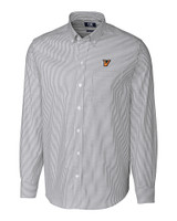 Texas Rio Grande Valley Vaqueros Cutter & Buck Stretch Oxford Stripe Mens Big and Tall Long Sleeve Dress Shirt Charcoal Mannequin
