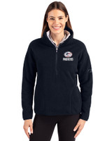 Green Bay Packers Americana Cutter & Buck Cascade Eco Fleece Womens Pullover Jacket Navy Blue Front