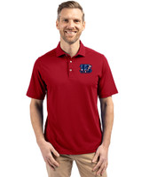 Cincinnati Bengals Americana Cutter & Buck Virtue Eco Pique Recycled Mens Big and Tall Polo Cardinal Red Front