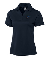 Atlanta Falcons Americana Cutter & Buck Genre Textured Solid Womens Polo Navy Blue Mannequin