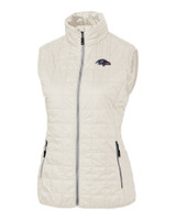 Baltimore Ravens Americana Cutter & Buck Rainier PrimaLoft® Womens Eco Insulated Full Zip Puffer Vest CCO_MANN_HG 1