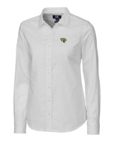 Jacksonville Jaguars Cutter & Buck Stretch Oxford Womens Long Sleeve Dress Shirt WH_MANN_HG 1