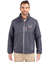 St. Louis Cardinals Stars & Stripes Cutter & Buck Rainier PrimaLoft® Mens Eco Insulated Full Zip Puffer Jacket Anthracite Melange Front