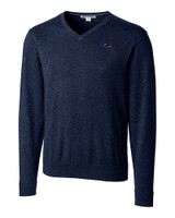 Baltimore Ravens Americana Cutter & Buck Lakemont Tri-Blend Mens V-Neck Pullover Sweater Liberty Navy Mannequin