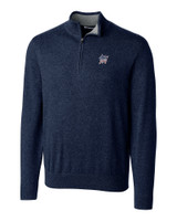 Miami Marlins Stars & Stripes Cutter & Buck Lakemont Tri-Blend Mens Quarter Zip Pullover Sweater LYN_MANN_HG 1