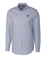 Carolina Panthers Americana Cutter & Buck Stretch Oxford Mens Long Sleeve Dress Shirt Light Blue Mannequin