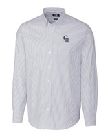 Colorado Rockies Stars & Stripes Cutter & Buck Stretch Oxford Stripe Mens Long Sleeve Dress Shirt LTB_MANN_HG 1