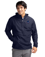 Miami Dolphins Americana Cutter & Buck Charter Eco Recycled Mens Anorak Jacket Navy Blue Front