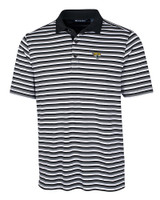Jacksonville Jaguars Cutter & Buck Mens Forge Polo Multi Stripe Black Mannequin