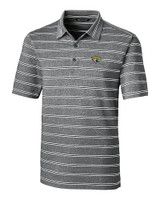 Jacksonville Jaguars Cutter & Buck Forge Epic Confidence Recycled Heathered Stripe Stretch Mens Polo Black Mannequin