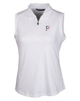 Pittsburgh Pirates Stars & Stripes Cutter & Buck Forge Stretch Womens Sleeveless Polo WH_MANN_HG 1