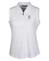 Boston Red Sox Stars & Stripes Cutter & Buck Forge Stretch Womens Sleeveless Polo WH_MANN_HG 1