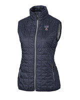 Texas Rangers Stars & Stripes Cutter & Buck Rainier PrimaLoft® Womens Eco Insulated Full Zip Puffer Vest ANM_MANN_HG 1