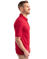 Baltimore Orioles Stars & Stripes Cutter & Buck Advantage Tri-Blend Space Dye Mens Polo Dark Cardinal Red Side