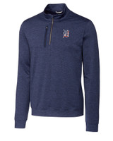 Detroit Tigers Stars & Stripes Cutter & Buck Stealth Heathered Quarter Zip Mens Pullover LYN_MANN_HG 1