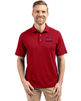 Chicago Bears Americana Cutter & Buck Virtue Eco Pique Recycled Mens Polo Cardinal Red Front
