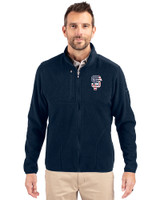 San Francisco Giants Stars & Stripes Cutter & Buck Cascade Eco Sherpa Mens Big & Tall Fleece Jacket Navy Blue Front
