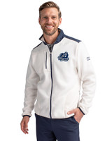 Old Dominion Monarchs College Vault - Cutter & Buck Cascade Eco Sherpa Mens Big & Tall Fleece Jacket Shell/Navy Blue Front