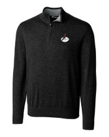 Arizona Cardinals Historic Cutter & Buck Lakemont Tri-Blend Mens Big and Tall Quarter Zip Pullover Sweater Black Mannequin