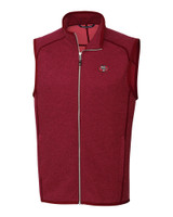 San Francisco 49ers Historic Cutter & Buck Mainsail Sweater-Knit Mens Full Zip Vest CRH_MANN_HG 1