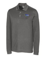 Seattle Seahawks Historic Cutter & Buck Advantage Tri-Blend Pique Mens Long Sleeve Polo EG_MANN_HG 1