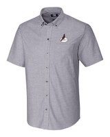 Arizona Cardinals Historic Cutter & Buck Stretch Oxford Mens Big and Tall Short Sleeve Dress Shirt Charcoal Mannequin