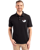 Arizona Cardinals Historic Cutter & Buck Advantage Eco Tri-Blend Pique Mens Big and Tall Polo Black Front