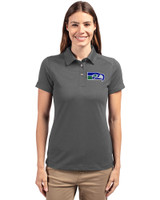 Seattle Seahawks Historic Cutter & Buck Advantage Eco Tri-Blend Pique Womens Polo Elemental Grey Front