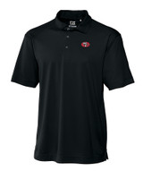 San Francisco 49ers Historic Cutter & Buck CB Drytec Genre Textured Solid Mens Big and Tall Polo Black Mannequin