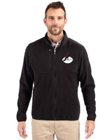 Arizona Cardinals Historic Cutter & Buck Cascade Eco Fleece Mens Full Zip Jacket Black Front