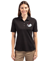 Arizona Cardinals Historic Cutter & Buck Virtue Eco Pique Recycled Womens Polo Black Front