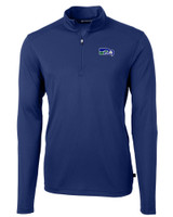 Seattle Seahawks Historic Cutter & Buck Virtue Eco Pique Recycled Quarter Zip Mens Pullover TBL_MANN_HG 1