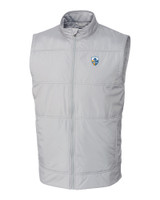 Los Angeles Chargers Historic Cutter & Buck Stealth Hybrid Quilted Mens Big and Tall Windbreaker Vest POL_MANN_HG 1