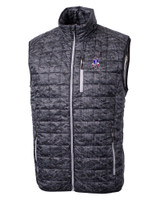 New England Patriots Historic Cutter & Buck Rainier PrimaLoft® Mens Eco Insulated Full Zip Printed Puffer Vest BL_MANN_HG 1