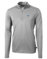 Los Angeles Chargers Historic Cutter & Buck Virtue Eco Pique Recycled Quarter Zip Mens Big & Tall Pullover POL_MANN_HG 1
