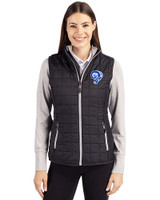 Los Angeles Rams Historic Cutter & Buck Rainier PrimaLoft® Womens Eco Insulated Full Zip Puffer Vest Black Front