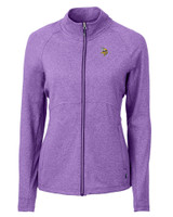 Minnesota Vikings Cutter & Buck Adapt Eco Knit Heather Recycled Womens Full Zip CPH_MANN_HG 1