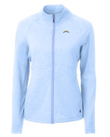 Los Angeles Chargers Cutter & Buck Adapt Eco Knit Heather Recycled Womens Full Zip ALH_MANN_HG 1