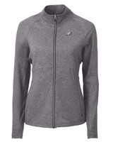 Philadelphia Eagles Cutter & Buck Adapt Eco Knit Heather Recycled Womens Full Zip BLH_MANN_HG 1