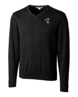 Indianapolis Colts Historic Cutter & Buck Lakemont Tri-Blend Mens V-Neck Pullover Sweater Black Mannequin