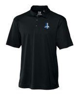 Detroit Lions Historic Cutter & Buck Genre Textured Solid Mens Polo Black Mannequin