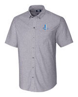 Detroit Lions Historic Cutter & Buck Stretch Oxford Mens Big and Tall Short Sleeve Dress Shirt CC_MANN_HG 1