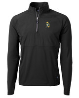 Green Bay Packers Historic Cutter & Buck Adapt Eco Knit Hybrid Recycled Mens Quarter Zip BL_MANN_HG 1