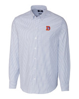 Denver Broncos Historic Cutter & Buck Stretch Oxford Stripe Mens Big and Tall Long Sleeve Dress Shirt FB_MANN_HG 1