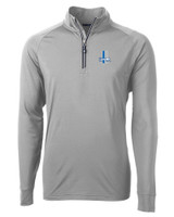 Detroit Lions Historic Cutter & Buck Adapt Eco Knit Stretch Recycled Mens Quarter Zip Pullover POL_MANN_HG 1