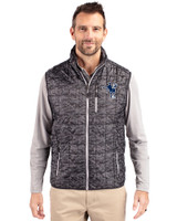 Indianapolis Colts Historic Cutter & Buck Rainier PrimaLoft® Mens Eco Insulated Full Zip Printed Puffer Vest Black Front