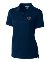 Chicago Bears Historic Cutter & Buck Advantage Tri-Blend Pique Womens Polo LYN_MANN_HG 1