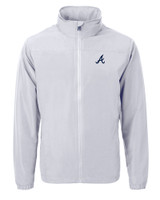 Atlanta Braves Cutter & Buck Charter Eco Knit Recycled Big & Tall Full-Zip Jacket POL_MANN_HG 1