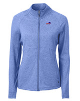 Buffalo Bills Cutter & Buck Adapt Eco Knit Heather Recycled Womens Full Zip TBH_MANN_HG 1